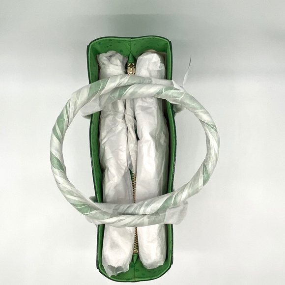 Kate Spade New York Portola Valley Ostrich Embossed Quinn Handbag~Very Rare~Chic - Picture 4 of 5